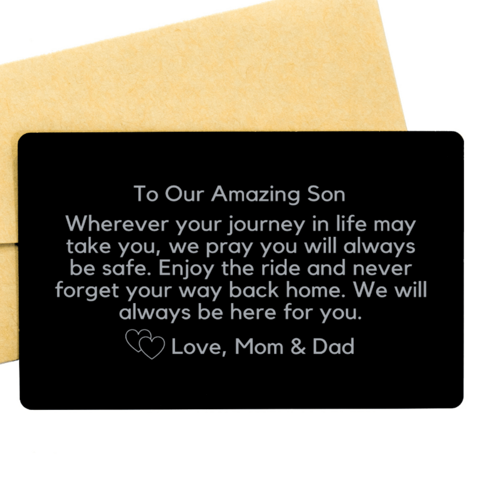 Personalized Engraved Wallet Card For Him: Wherever Your Journey In Life...