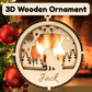 3D Wooden Dog Ornament: American Bulldog