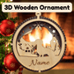 3D Wooden Dog Ornament: Dachshund