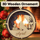 3D Wooden Dog Ornament: Border Collie
