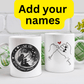 Mom and Daughter Gift, Coffee Mug With Custom Names: I Love You Beyond The Whole Universe