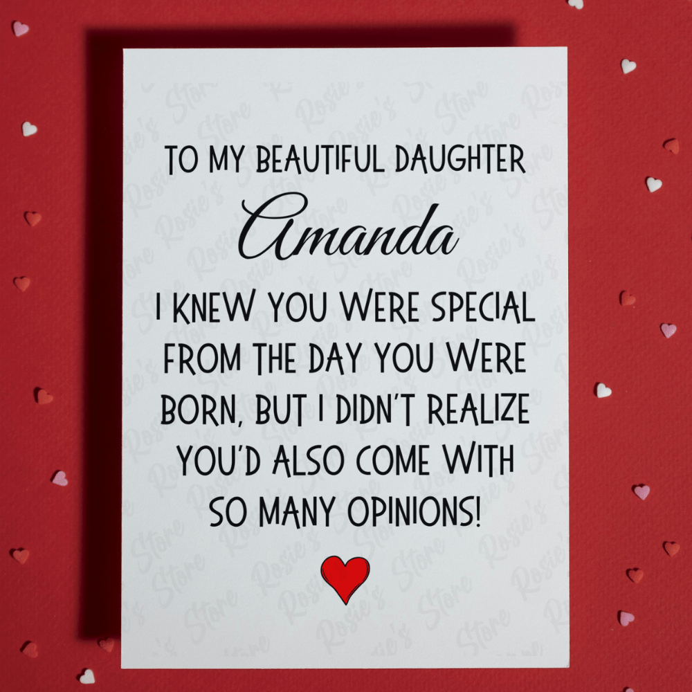 Daughter Gift, Greeting Card: I Knew You Were Special