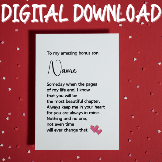 Bonus Son Digital Greeting Card: The Most Beautiful Chapter