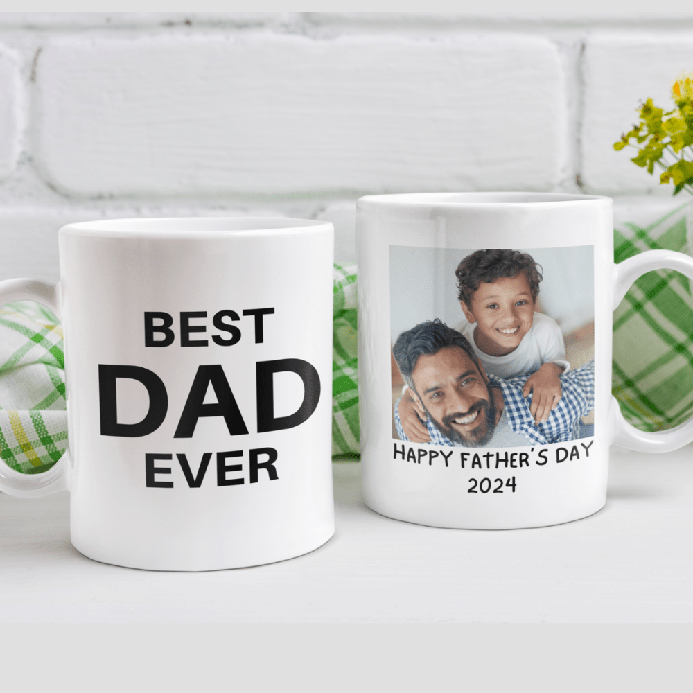 Dad Gift, Personalized Photo Mug: Best Dad Ever