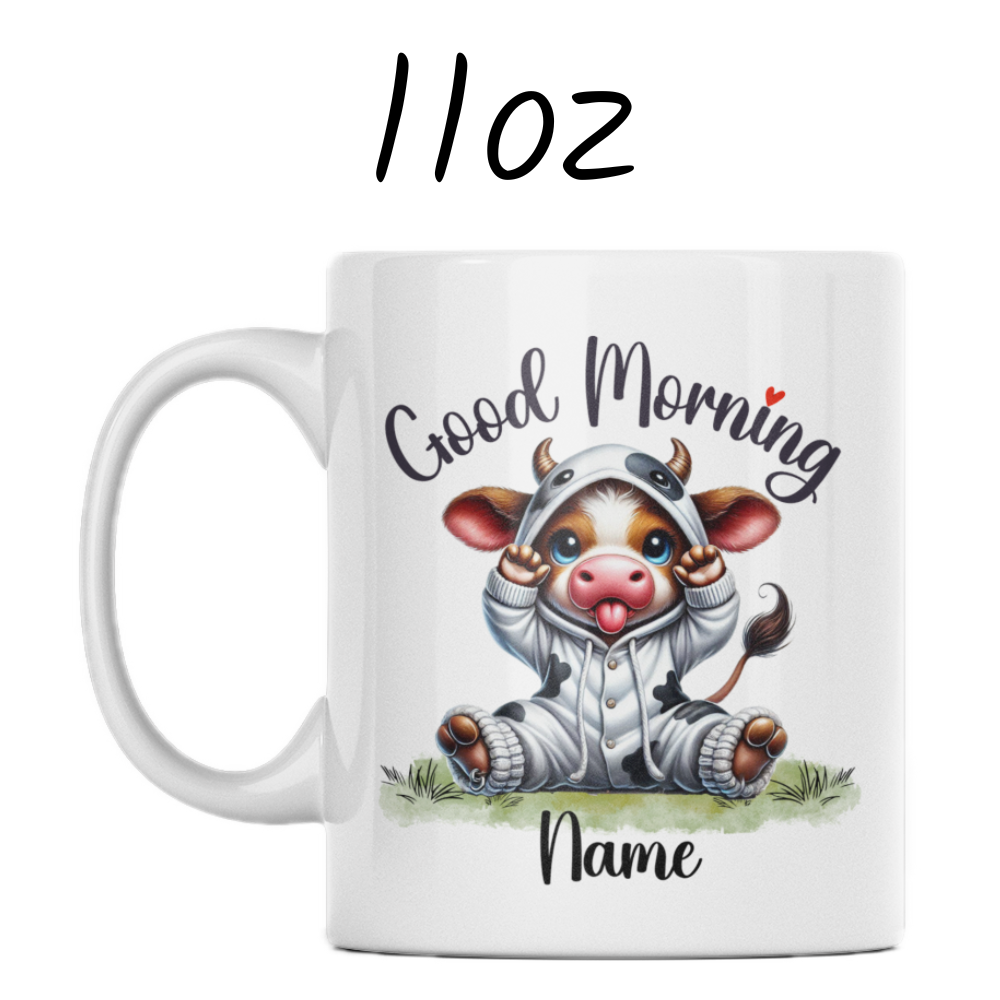 Good Morning Coffee Mug, Cow