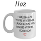 Bonus dad Stepdad Gift, Personalized Coffee Mug: I Smile Because...