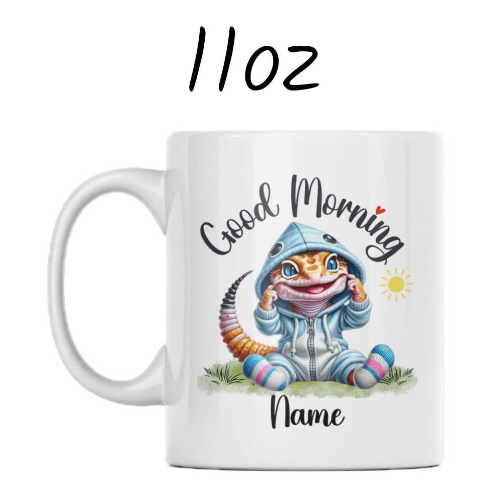 Good Morning Coffee Mug, Lizard (Gecko)