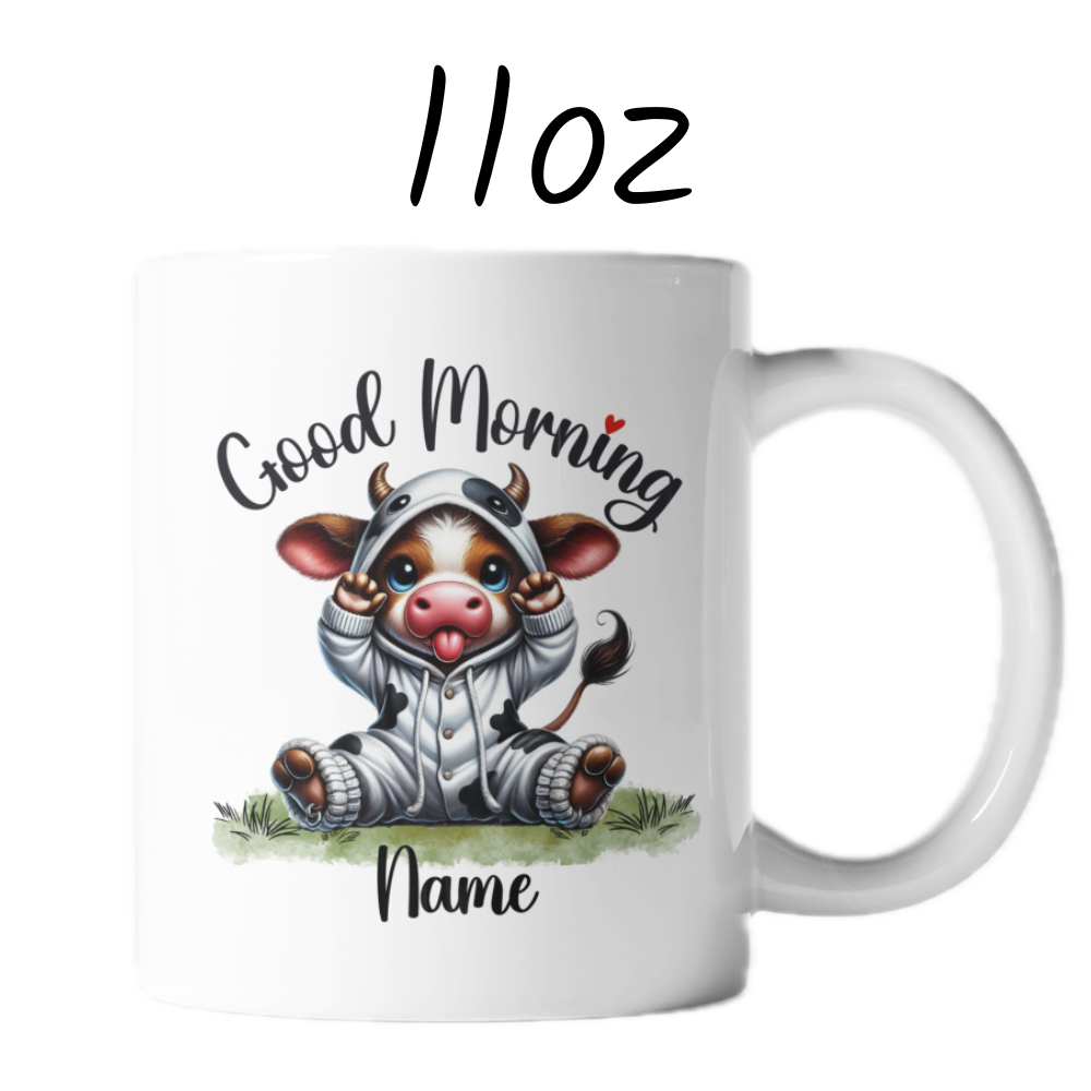 Good Morning Coffee Mug, Cow