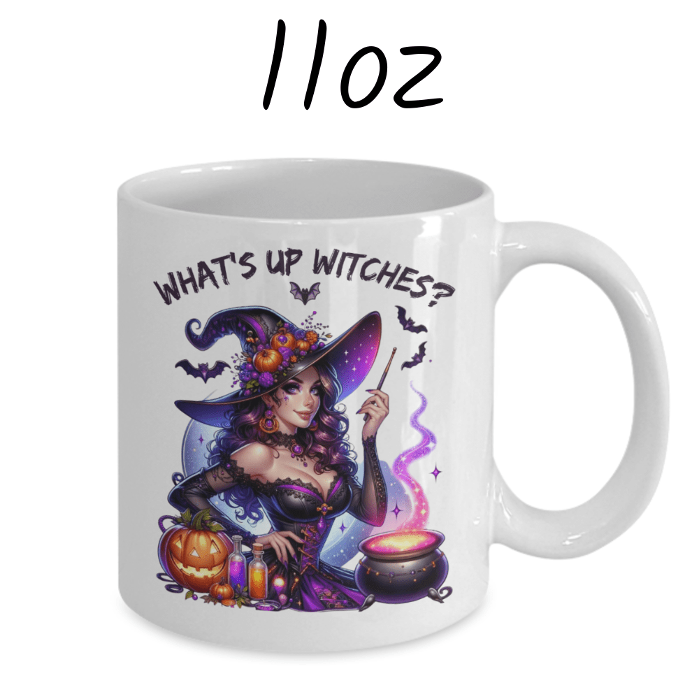 Halloween Gift, Witch Coffee Mug: What's Up Witches?