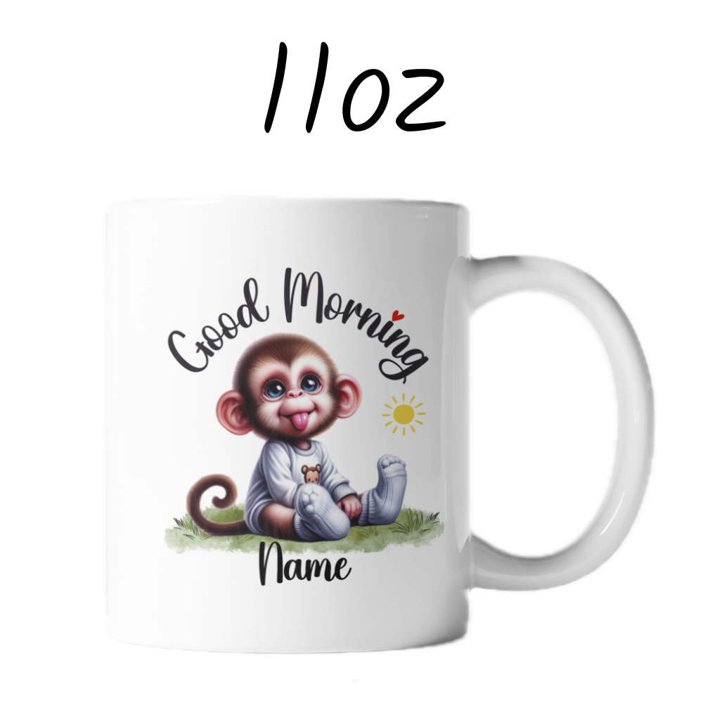 Good Morning Coffee Mug, Monkey