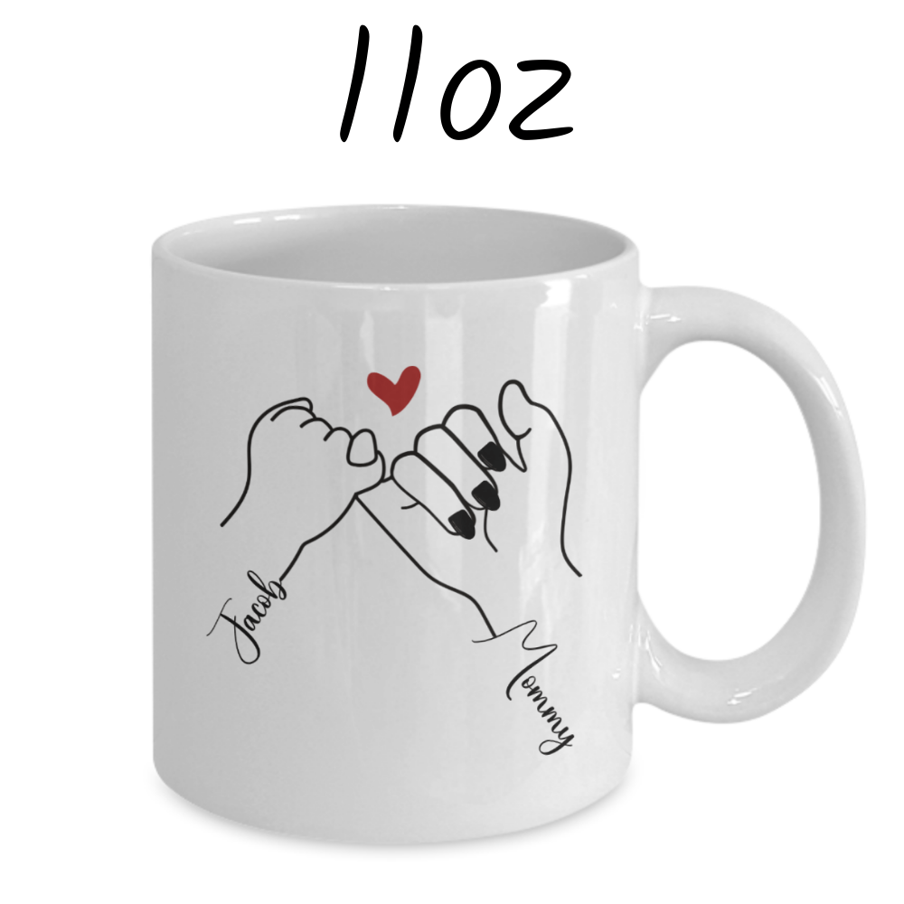 Mom and Son Gift, Coffee Mug With Custom Names: I Love You Beyond The Whole Universe