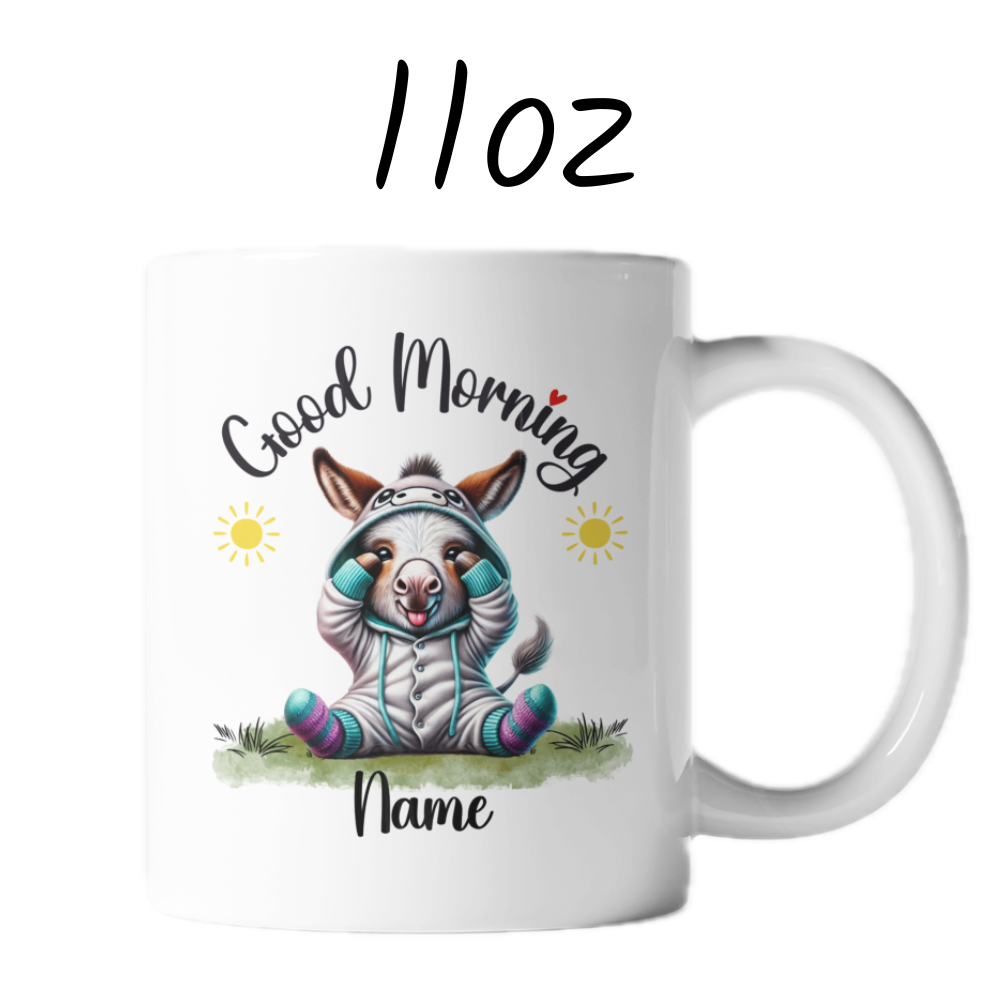 Good Morning Coffee Mug, Donkey