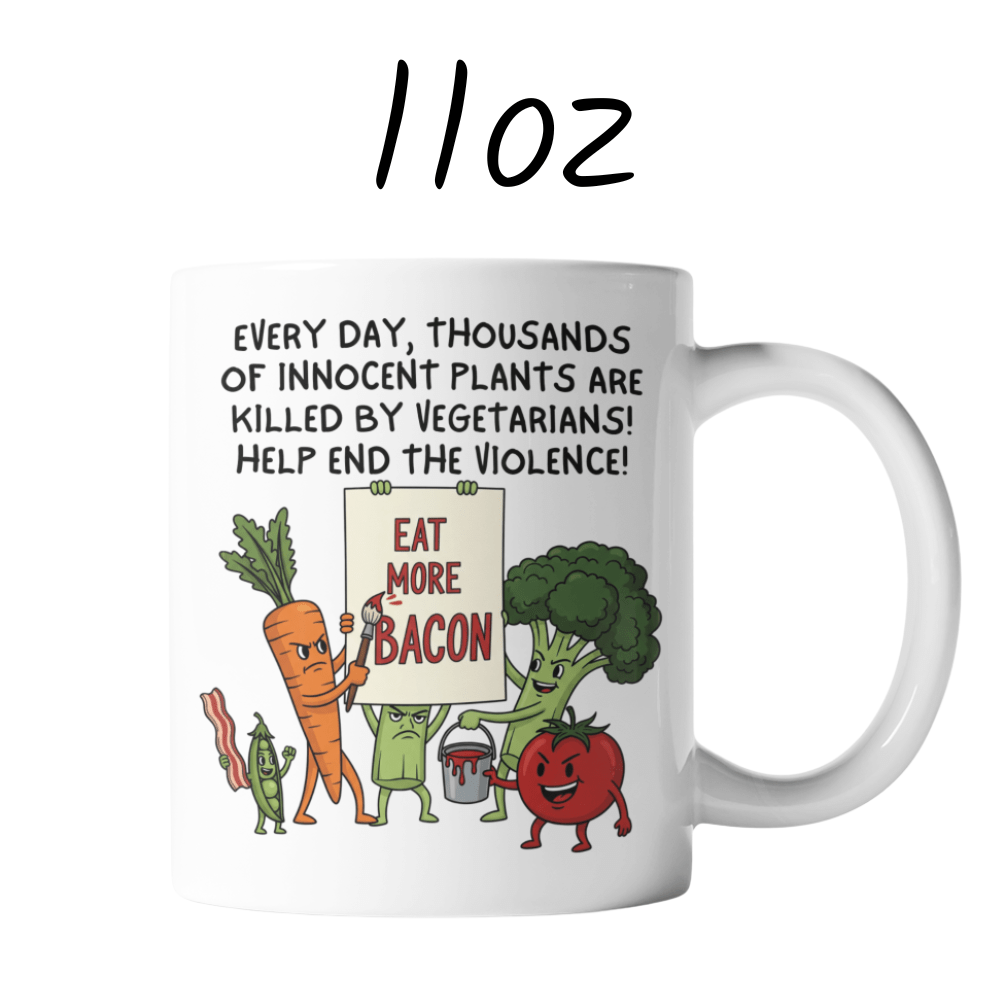 Funny Gift For A Meat Lover, Coffee Mug: Eat More Bacon!!!