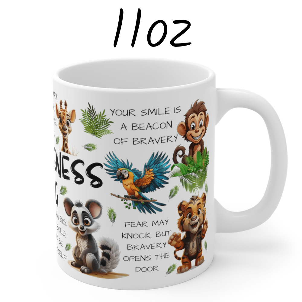 Brave, Jungle Animals, Coffee Mug: The Braveness Mug