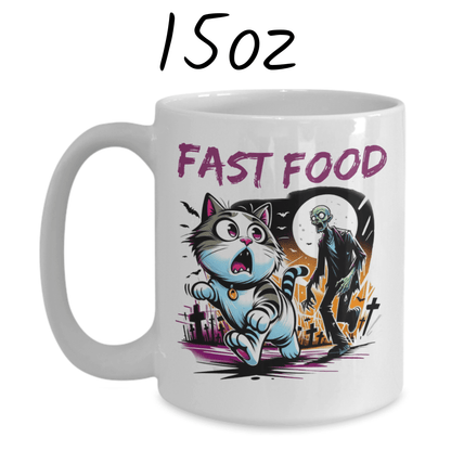 Halloween Horror Movie Fan Gift, Zombie Coffee Mug: Fast Food