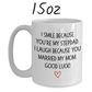 Bonus dad Stepdad Gift, Personalized Coffee Mug: I Smile Because...