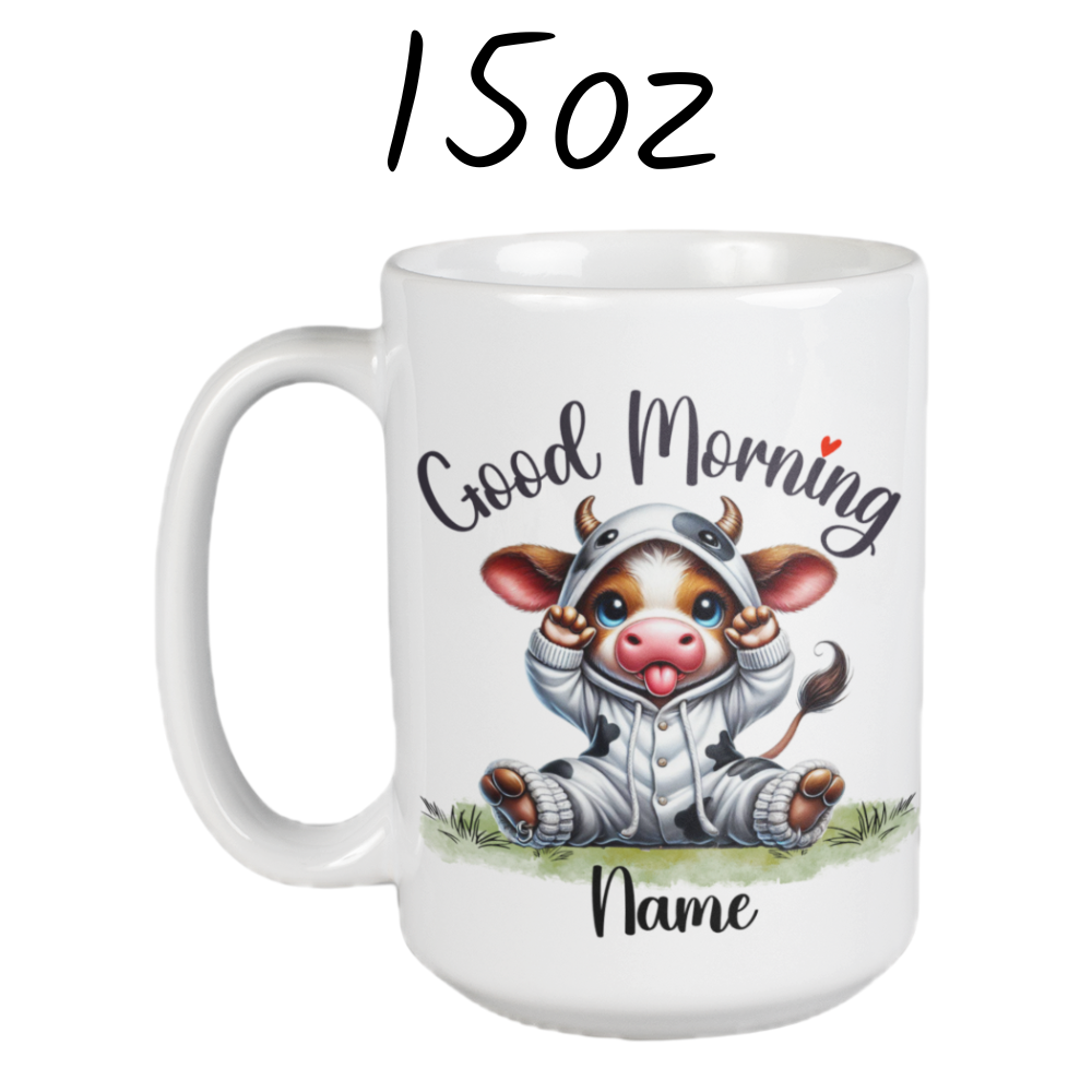 Good Morning Coffee Mug, Cow