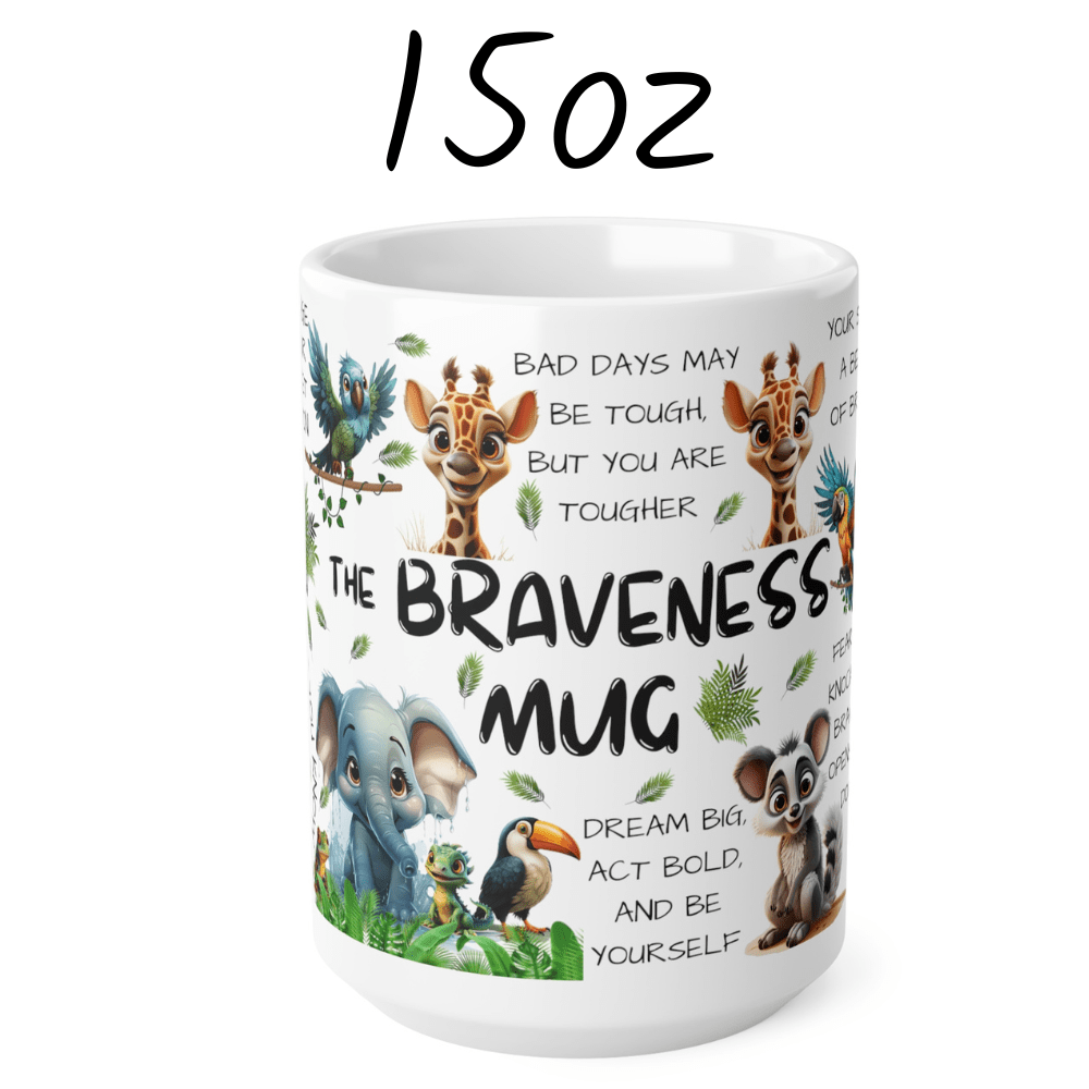 Brave, Jungle Animals, Coffee Mug: The Braveness Mug