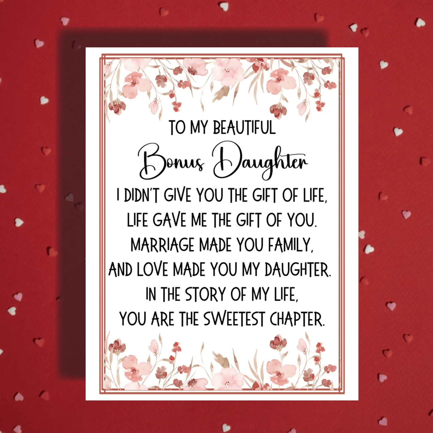 Bonus Daughter Greeting Card: The Gift Of Life