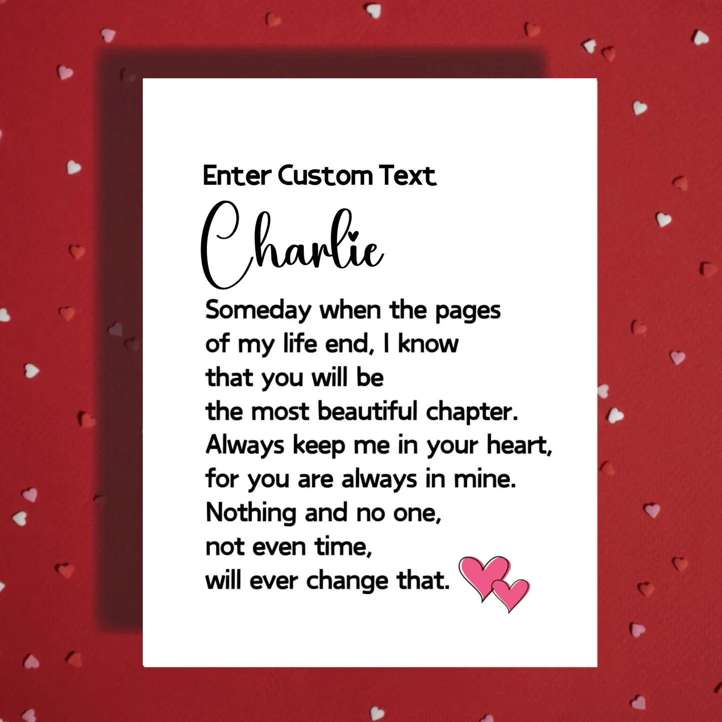 Custom Greeting Card: The Most Beautiful Chapter
