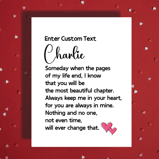 Custom Greeting Card: The Most Beautiful Chapter