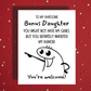 Bonus Daughter Greeting Card: You May Not Have My Genes