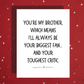 Brother Greeting Card: You're My Brother