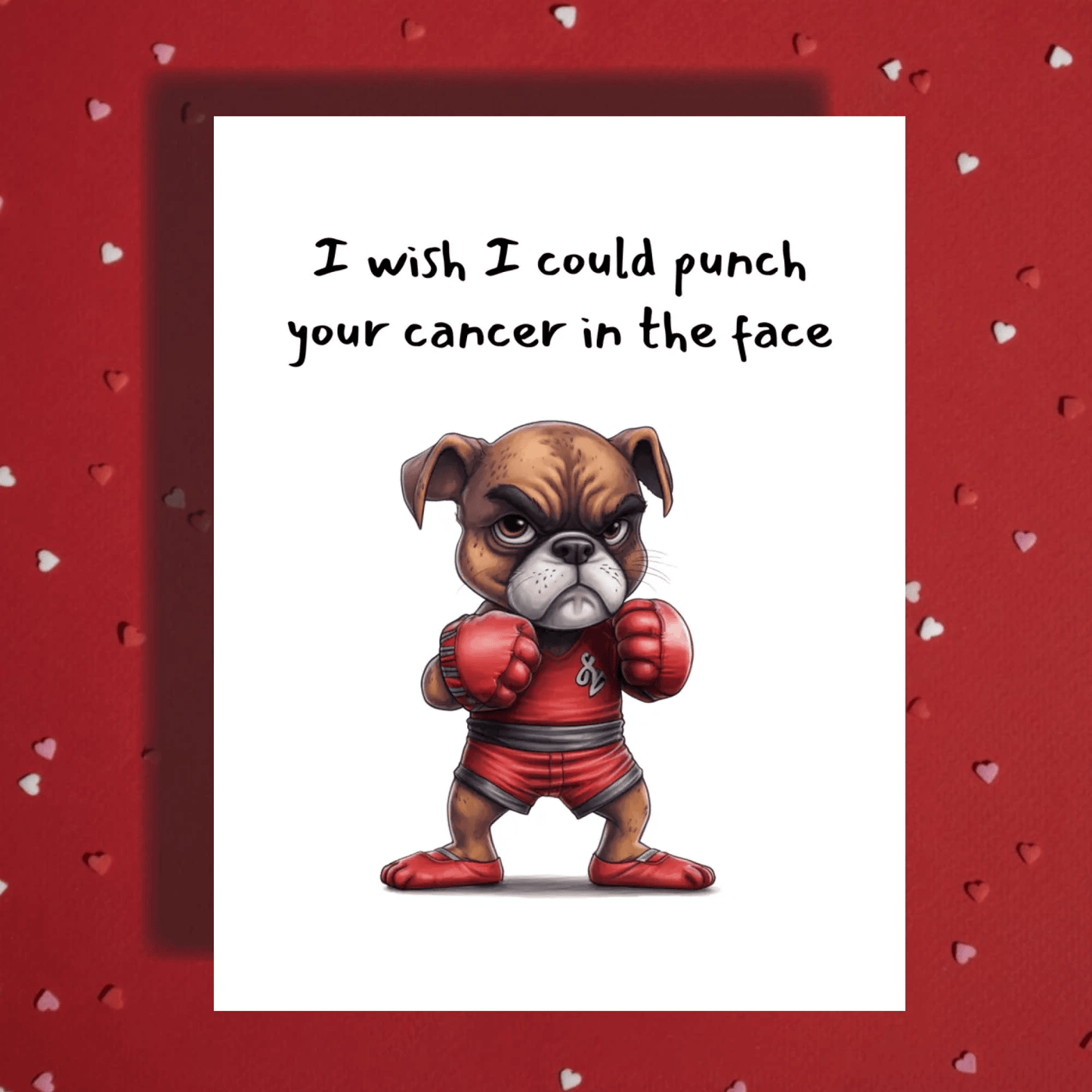Cancer Greeting Card: I Wish I Could Punch Your Cancer