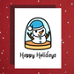 Christmas Greeting Card, Snowman: Happy Holidays