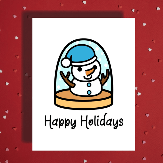 Christmas Greeting Card, Snowman: Happy Holidays