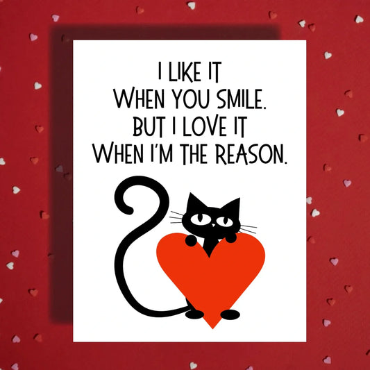 Couple Greeting Card: I Like It When You Smile