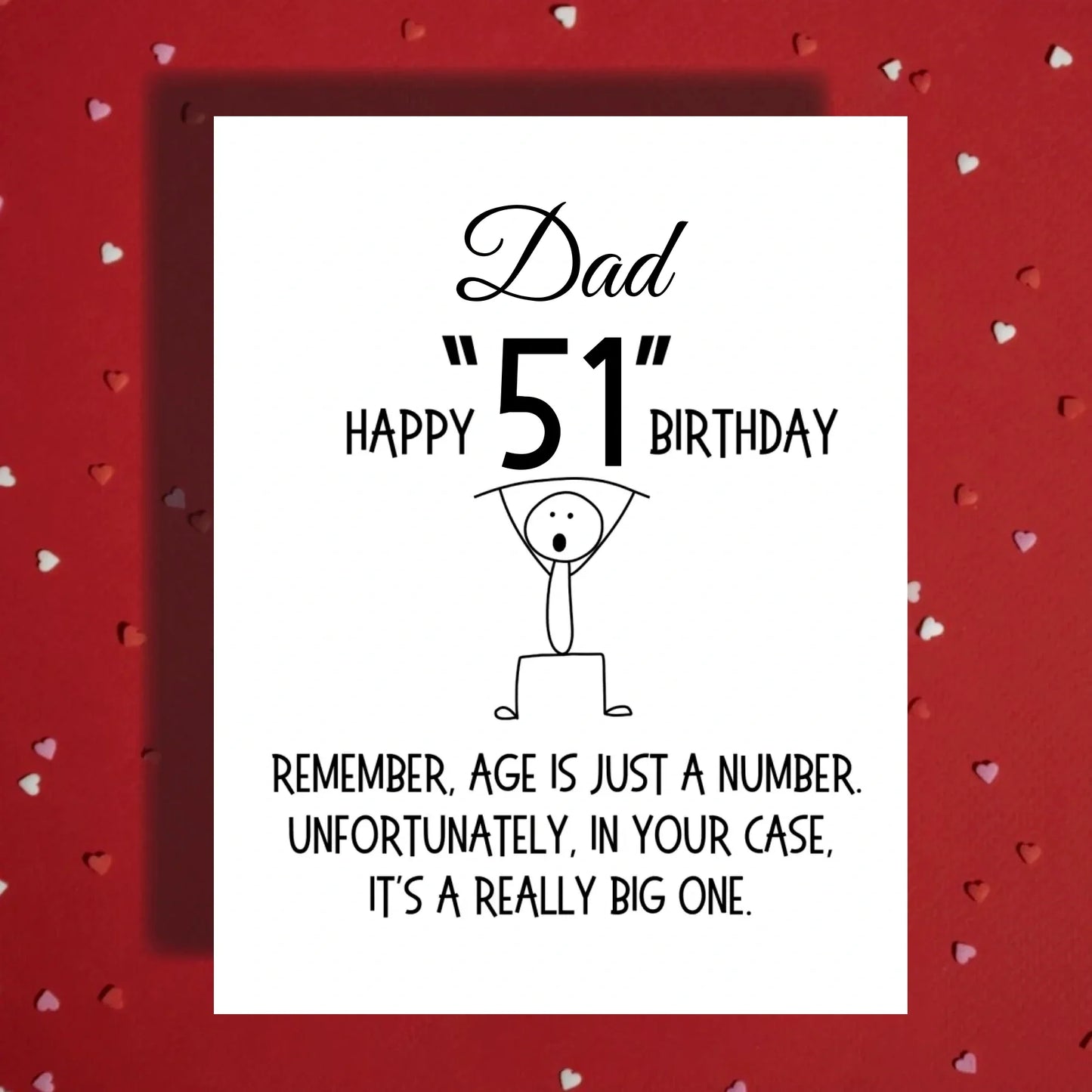 Birthday Greeting Card: Age Is Just A Number