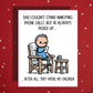 Dad Funny Greeting Card: Dad Couldn't Stand Annoying Phone Calls