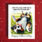 Father's Day Customizable Greeting Card, Bernedoodle Dog: With You, Dad