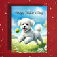 Father's Day Customizable Greeting Card, Bichon Frise Dog: Happy Father's Day