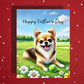 Father's Day Customizable Greeting Card, Chihuahua Dog: Happy Father's Day