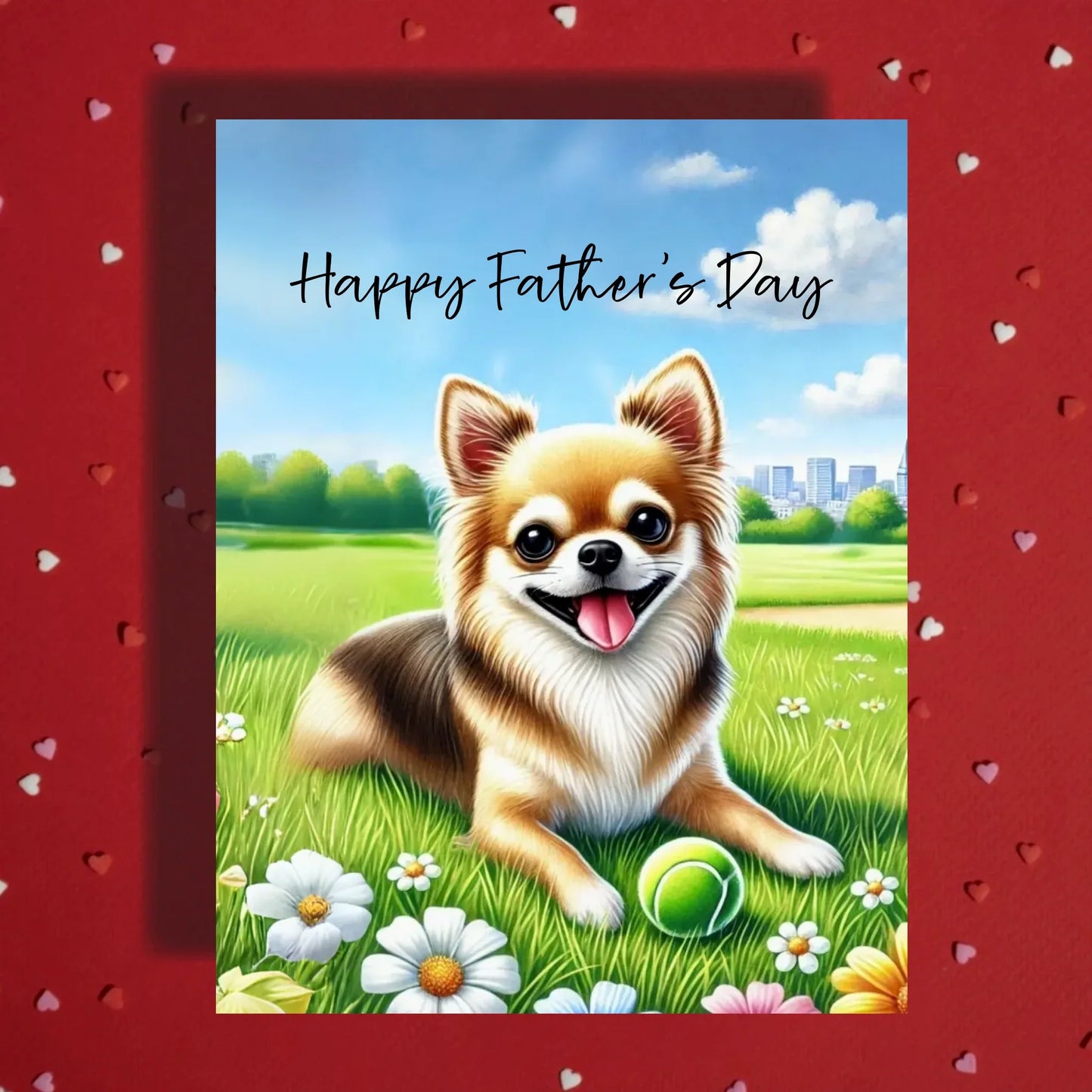 Father's Day Customizable Greeting Card, Chihuahua Dog: Happy Father's Day