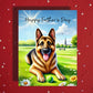 Father's Day Customizable Greeting Card, German Shepherd Dog: Happy Father's Day