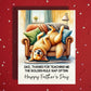 Father's Day Customizable Greeting Card, Golden Retriever Dog: The Golden Rule