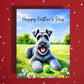Father's Day Customizable Greeting Card, Kerry Blue Terrier Dog: Happy Father's Day