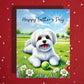 Father's Day Customizable Greeting Card, Maltese Dog: Happy Father's Day