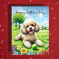 Father's Day Customizable Greeting Card, Poodle Dog: Happy Father's Day
