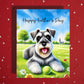 Father's Day Customizable Greeting Card, Schnauzer Dog: Happy Father's Day