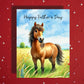 Father's Day Customizable Greeting Card, Horse: Happy Father's Day