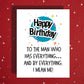 Birthday Card for Him – Funny Card for Husband, Boyfriend, Dad – Sarcastic Humor