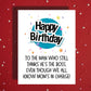 Birthday Card for Dad/Bonus Dad – “He Still Thinks He’s the Boss” – Card from Kids