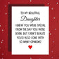 Daughter Greeting Card: I Knew You Were Special
