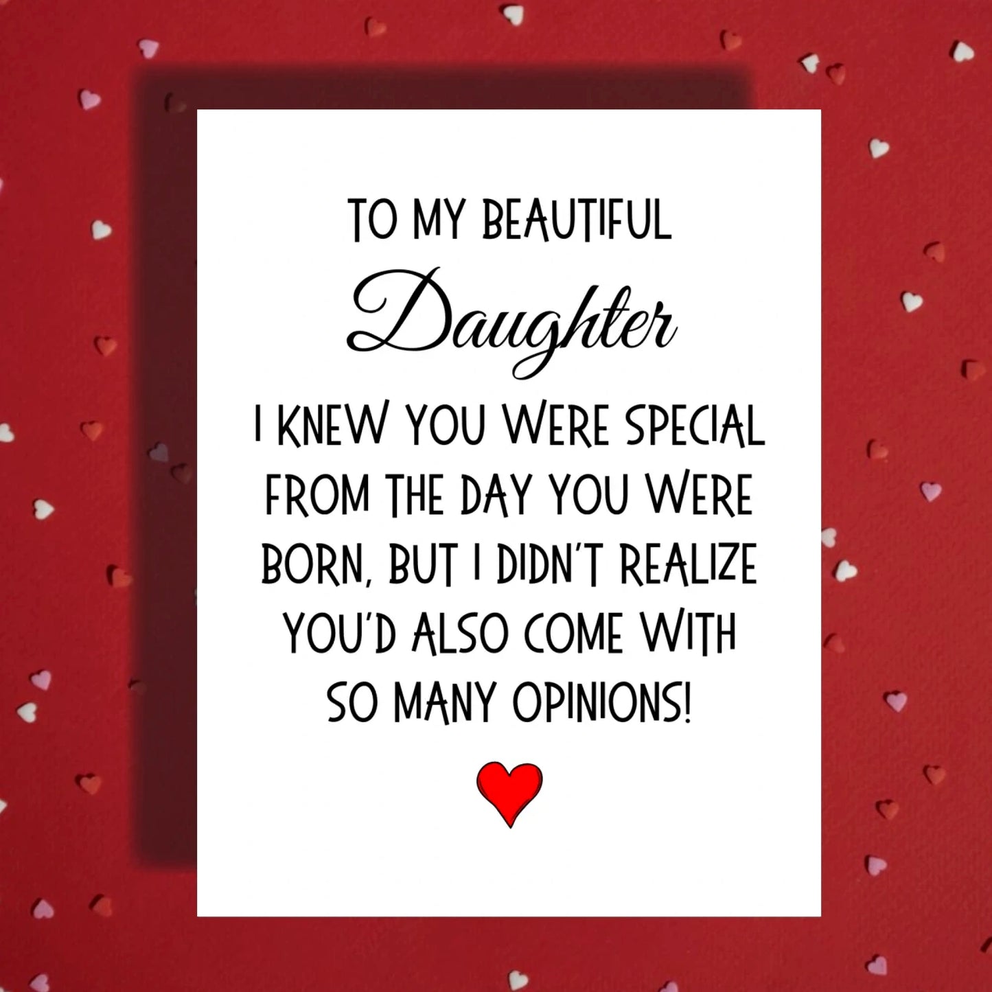 Daughter Greeting Card: I Knew You Were Special