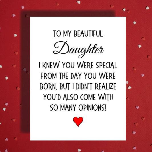 Daughter Greeting Card: I Knew You Were Special