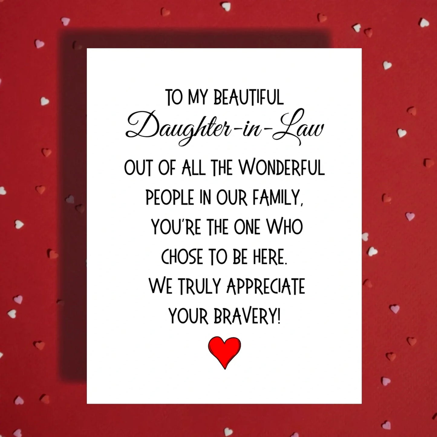 Daughter-in-Law Greeting Card: Out Of All The Wonderful People
